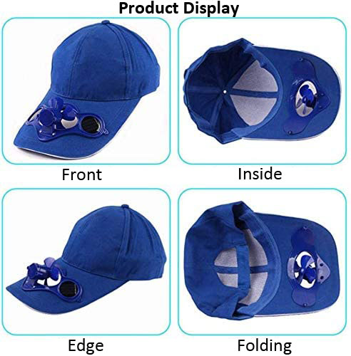 Outdoor Sunshade Solar Panel Solar Power Mini Fan Cap Cooling in the ...