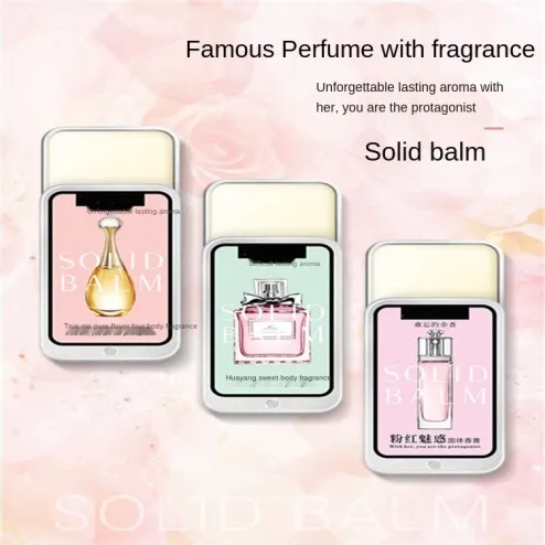 3 PC Solid Balm Set Women Men Portable Solid Perfume Fragrances