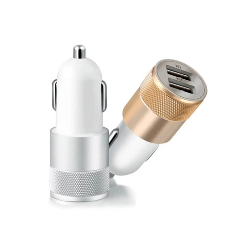 Small Steel Gun 2A Dual USB Car Charger Aluminum Metal Dual-Port Car Charger For Xiaomi Samsung Iphone Huawei