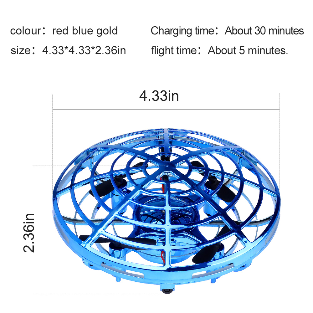 Tospin RC Flying Toys flying ball ufo Hand Controlled Drone with LED Light Induction Remote Control for Kids Boys Girls Birthday Gift