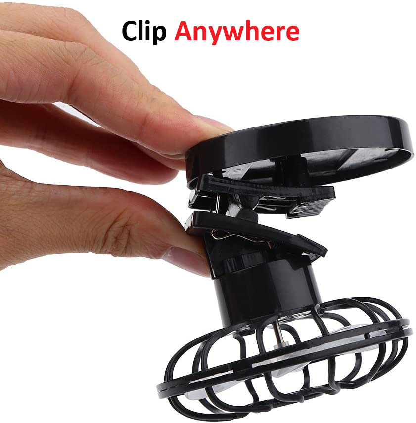 Outdoor MINI Solar Power Fan Cooling in the Summer Portable &amp; Easy to Clip
