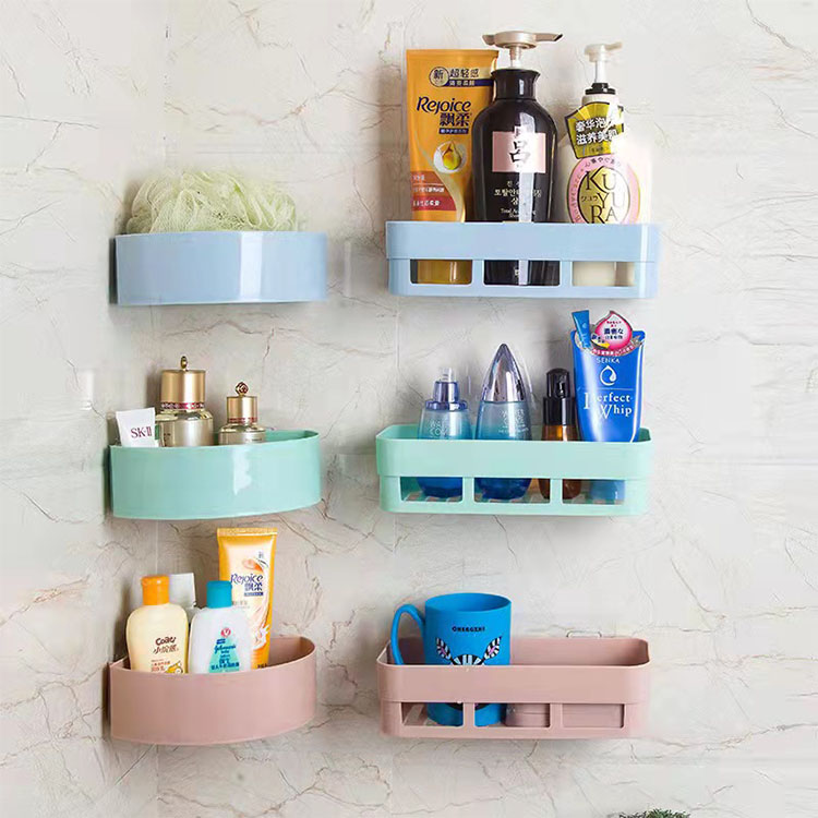 Bathroom racks Kitchen wall hanging wall-free perforation racks Shower rack bath essentials shampoo spice rack