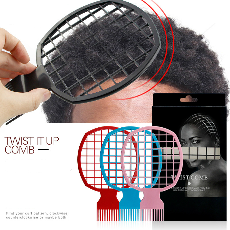 Fashion Men's Double Ended Twist Up Comb Professional Curly Hair Dirty Braid Comb Perm Style Comb Twisted Tool New Random
