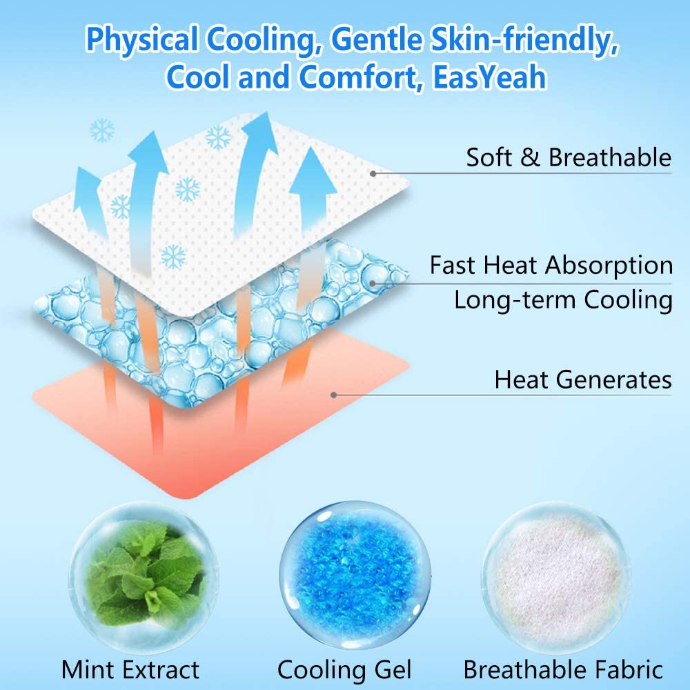1pc/Pack&nbsp;INSTANT SUMMER COOLING Patches, Kids &amp; Adults Fever Discomfort &amp; Pain Relief, Cooling Relief Fever Reducer, Soothe Headache Pain, Repel Mosquito &amp; Insects&nbsp;