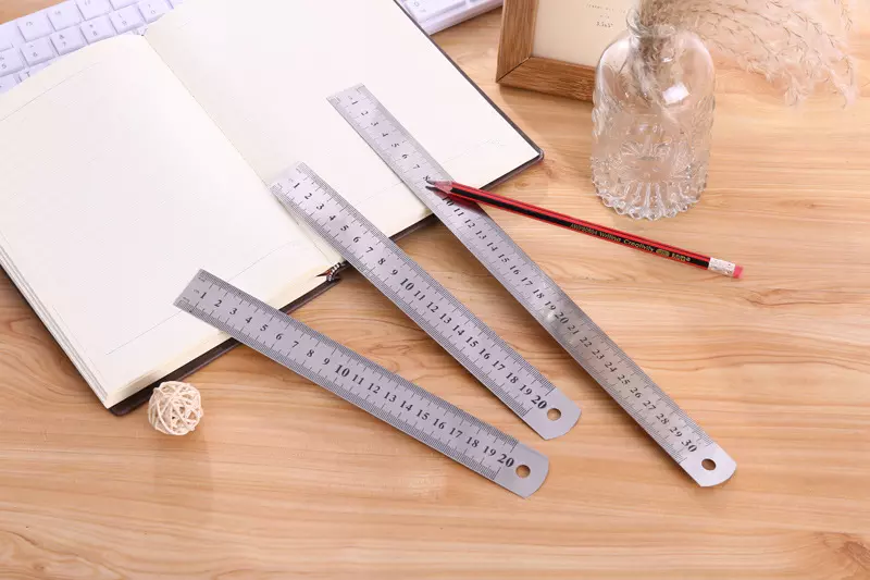 Machinist Ruler, Metric Ruler, Millimeter Ruler, (20 cm, 30 cm and .5 mm), Durable Ruler, Stainless Steel Ruler, Suit for Engineers, woodworkers, draftsman, designers
