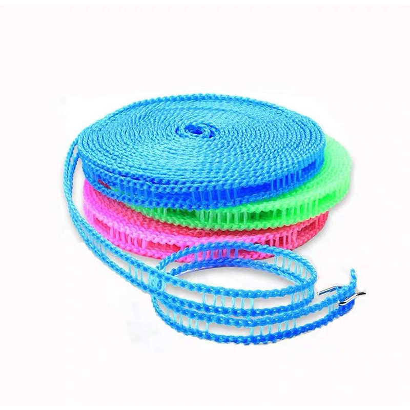 Windproof Clothesline for Indoor Outdoor Laundry Clothes Drying Rope Portable Travel Clothesline Adjustable Hanger for Camping Travel Home