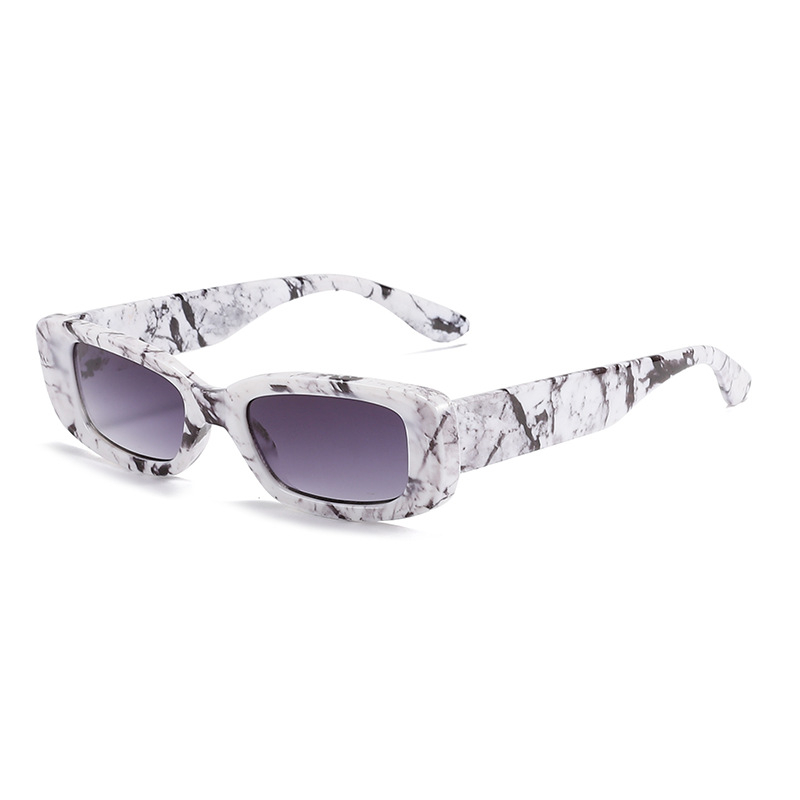 6372 Vintage Rectangle Sunglasses Women Men Luxury Designer 2021 Retro Marble Square Sun Glasses Female Shades UV400 Eyewear