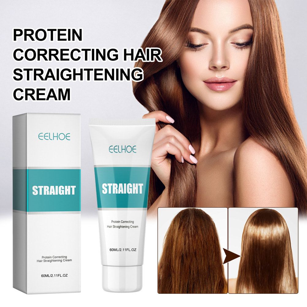 EELHOE Keratin Hair Straightening Cream Professional Damaged Treatment Faster Smoothing Curly Hair Care Protein Correction Cream