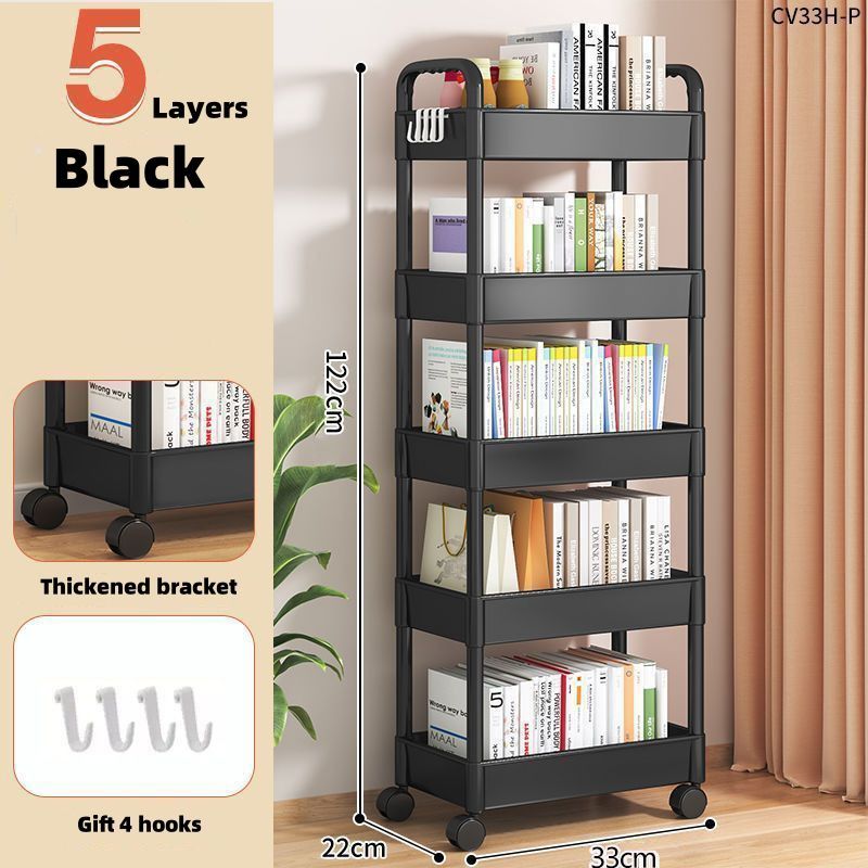 Multi functional, kitchen storage rack, snack rack, bathroom storage rack, movable cart, multi-layer miscellaneous rack free shipping
