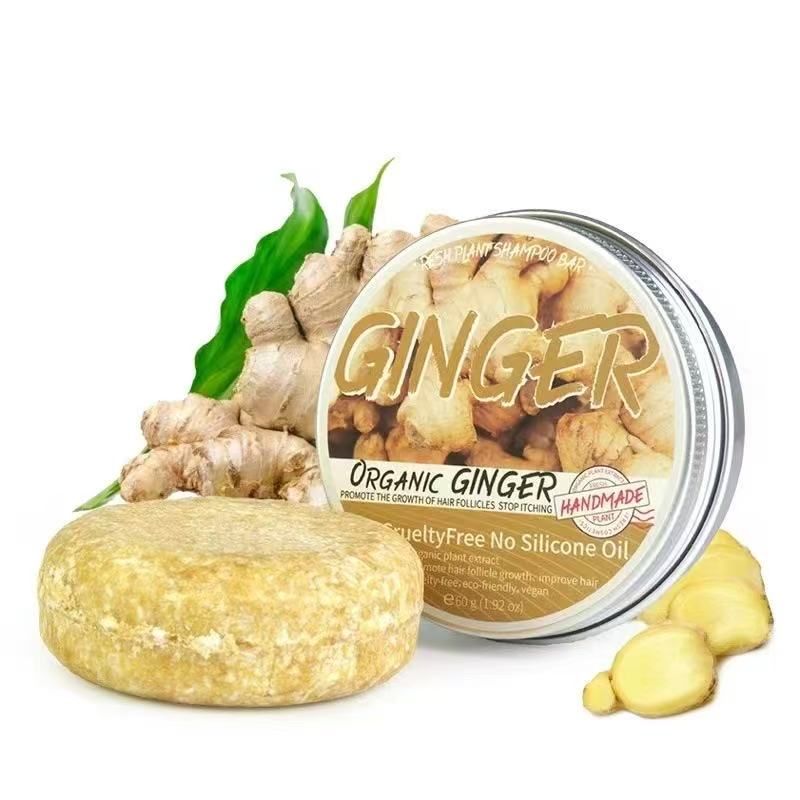 Ginger Polygonum Soap Shampoo Soap Cold Processed Soap Hair Shampoo Bar Pure Plant Hair Shampoos Hair Care