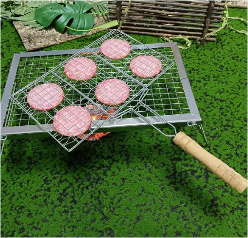 Portable Grill  Outdoor Barbecue Accessories Charcoal Bbq Grill Mesh