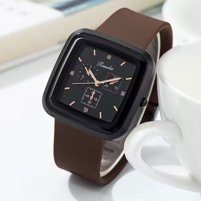 SY07 Men's and Women's New Fashion Simple Square Casual Watch Waterproof Quartz Watch