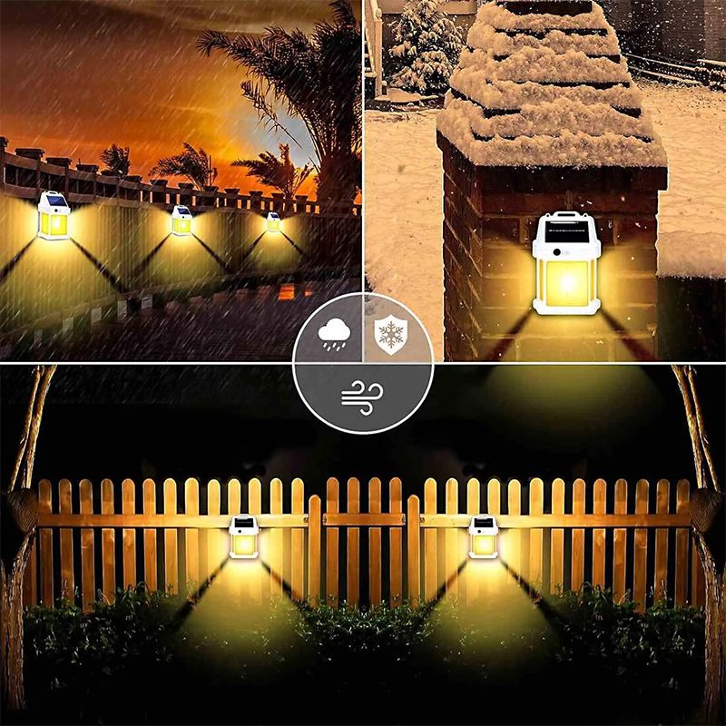 AUNONT LED Solar Outdoor Waterproof Wall Lamp Human Body Sensor Automatically Lighting at Dark PIR Motion Garden Wall Light Porch Lights Solar Wall Lights Outdoor Waterproof Motion Sensor Wireless Front Door Solar Garden Light