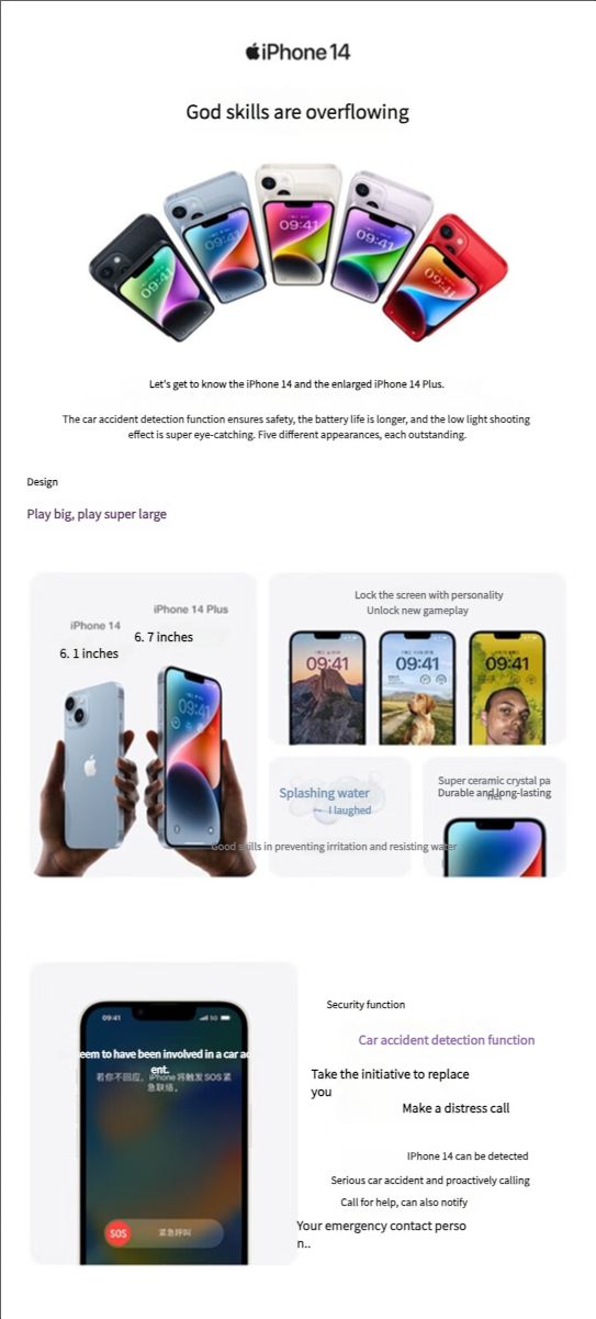 Apple iPhone 14 - 128 GB - Unlocked 【Lowest Price Online】 Refurbishment