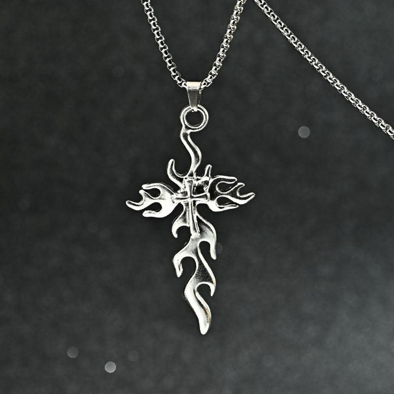 Necklace Hip hop necklace, high-end personalized chain, irregular cross necklace 