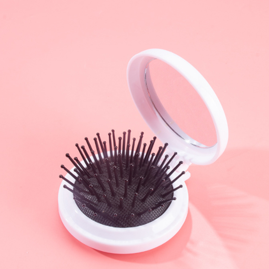 Cartoon Cute Super Cute Mirror Comb One Piece Mini Portable Portable Air Cushion Airbag Comb Cream Gel Comb One Piece Mirror Material Package DIY Material Makeup Mirror