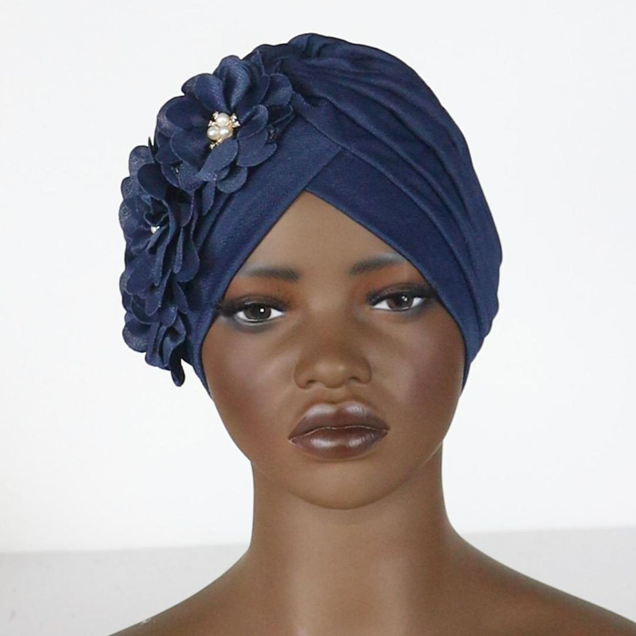 Fashion Selection Traditional Muslim Women's Headband Applique Fashion Casual HatRoyal blue