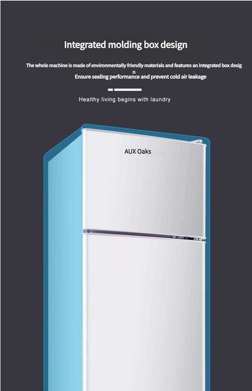 AUX first level energy-saving small refrigerator for home use, small office rental, refrigeration, freezing, antibacterial, low-noise refrigeratorsilvery