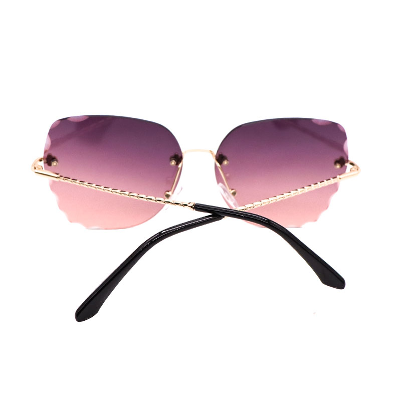 419 Round Sunglasses Women Brand Designer Gradient Fashion Sun Glasses Female Rimless Metal Oculos De Sol luxury designer