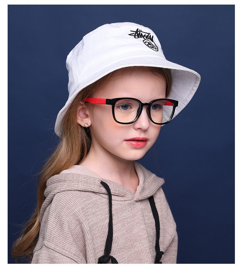 F8158 Children's Fashion Anti Blue Light Flat Light Glasses, Comfortable and Lightweight Goggles
