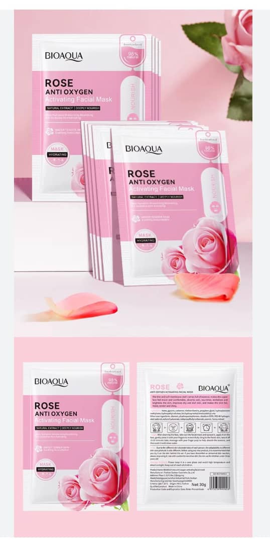 5 Types Antioxidant, Anti-wrinkle, Nourishing Whitening Facial Moisturizing Sheet Mask