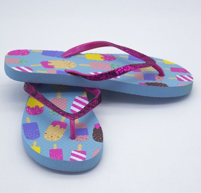 Custom Logo Print PVC Flipflops Slipper- Outdoor Strand Unisex Slippers