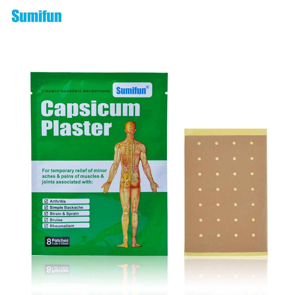 8pcs Capsicum Plaster Pain Patch Heat Pads for Pain Relief Medical Herbal Heating Patch For Back Joint Pains