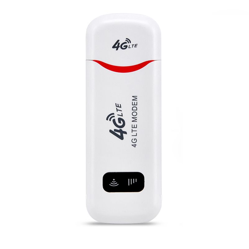 4G LTE Wireless USB MIFI/UFI Dongle Mobile Broadband 150Mbps Modem Stick 4G Sim Card Wireless Router Home Office Wireless WiFi AdapterWhite Red