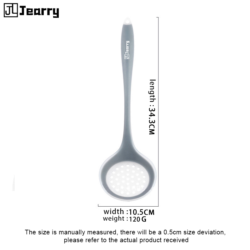 Jearry Silicone Slotted Spoon translucent Home baking kitchenware household food grade Special kitchenware for non stick pan baking accessories