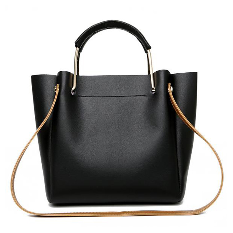 New style - Women's bags Ladie's Handbag Bags Tote bags Lady's single shoulder bags &amp; PU Zipper handbag (Fashion metal handle - Large capacity bag)