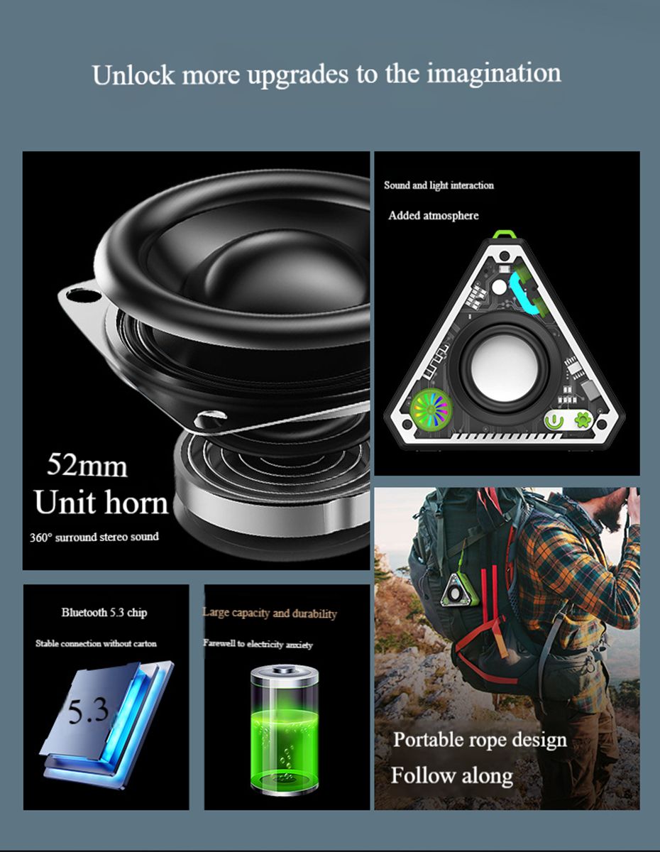 New professional mini desktop outdoor mecha bluetooth wireless mobile small speaker