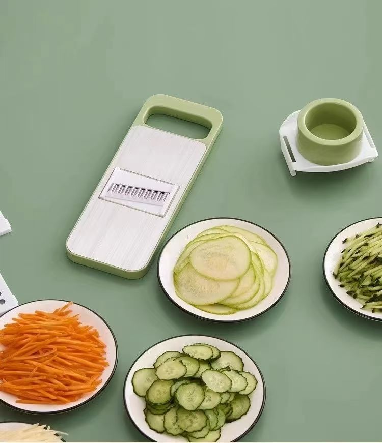 Multifunctional Vegetable Slicer knife, Chopper with 5 Interchangeable Blades,Vegetable cutter chopper