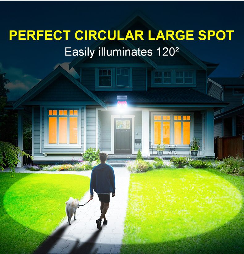 New solar powered lamp, owl lamp, outdoor garden decoration lamp, human body sensing street lamp, courtyard lamp, wall lamp