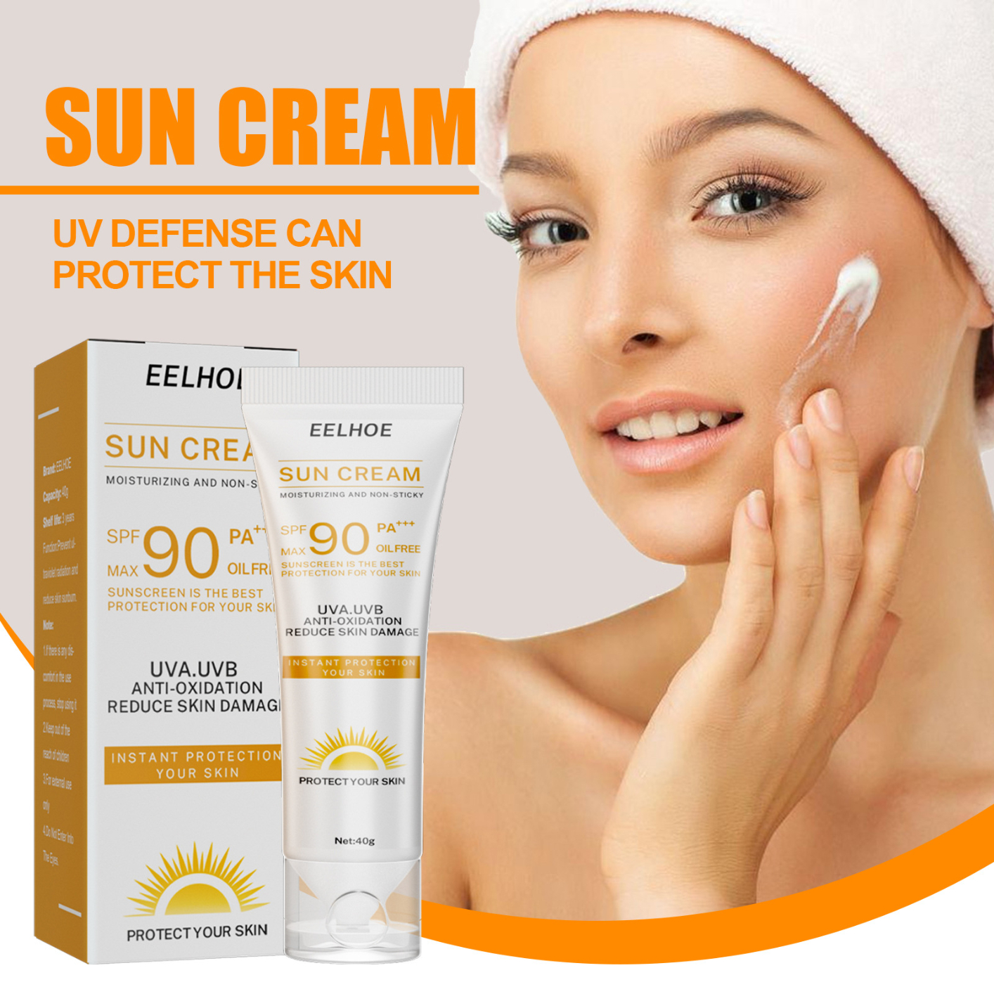 SPF 90 Sunscreen Face Lotion, UV Isolation Sunscreen Moisturizing Protection Face and Body Moisturizing Protection Protecting Ultraviolet Rays