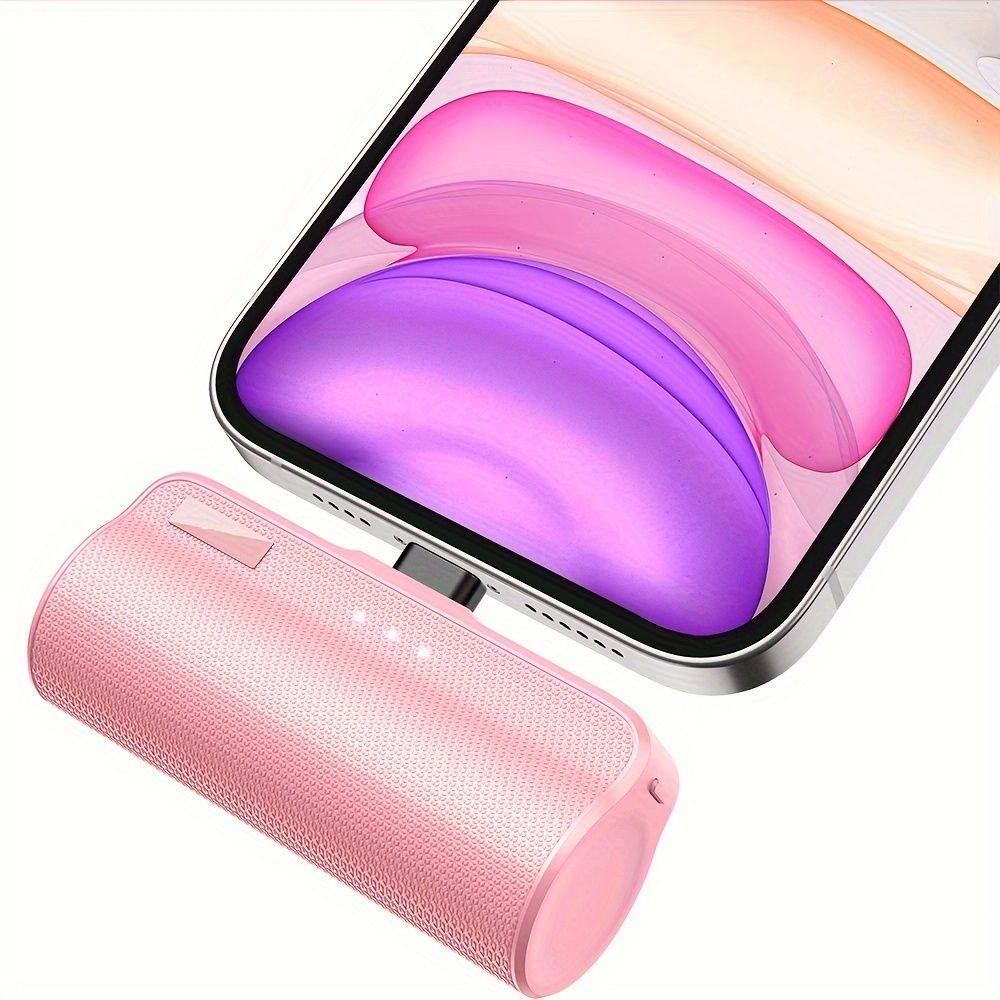 Portable Charger with Built-in Plug, 3350mAh Micro Power Bank Small Battery Pack, Compatible with iPhone 14/14 Pro/13/13 Pro/12/12 Pro/11/XR/XS/X/8/7/6, AirPods