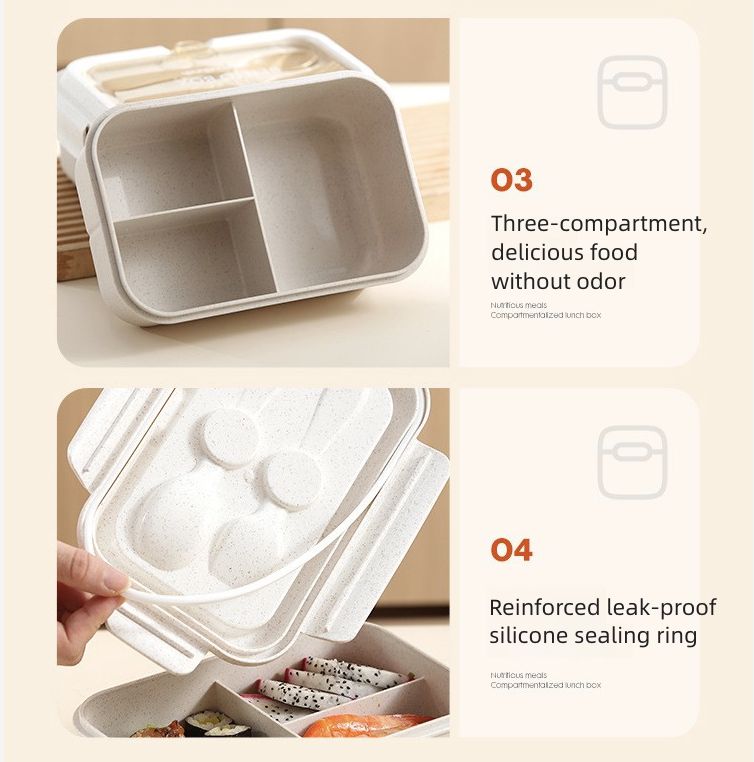 Lunch Box for Office Workers Lunch Box for Girls Light Food Weight Loss Separated Lunch Box for Students Kitchen Dining Storage Travel To-Go Food Containers