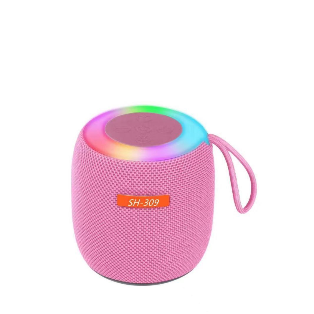 SH-309 mini wireless Bluetooth speaker Seven-color RGB nightlight outdoor portable fabric small subwoofer speaker
