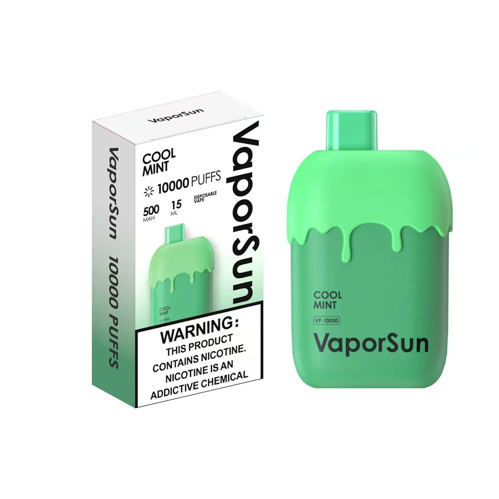 10 pcs VaporSun 10,000 puffs Vape Disposable e-cigarette 600 puffs 800 puffs 12000 puffs 15000 puffs 20000 puffs 25K puffs Vapes  Cool Mint 