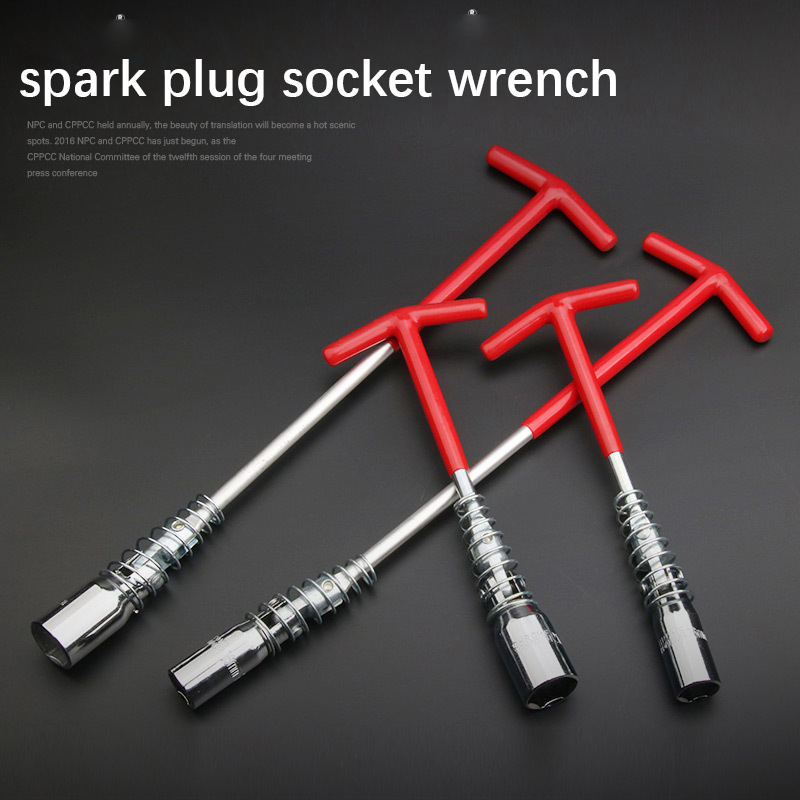 Automobile spark plug socket wrench extension socket 14 16 21mm universal joint automobile disassembly tool