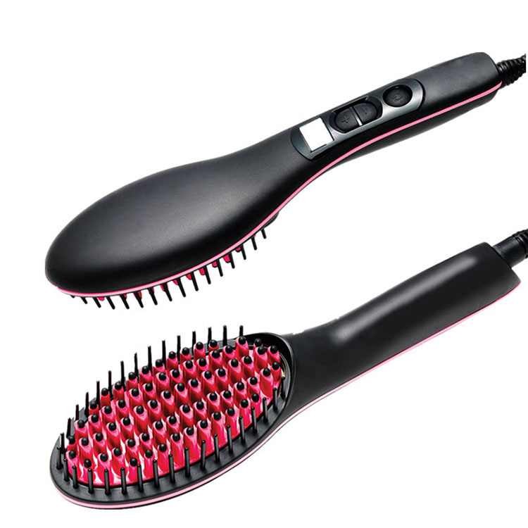 2022 Straight Hair Straightener Comb Digital Hair Dryer Brush, Fast Electric Straightening Hair Dryer Straightening Irons With Lcd Display