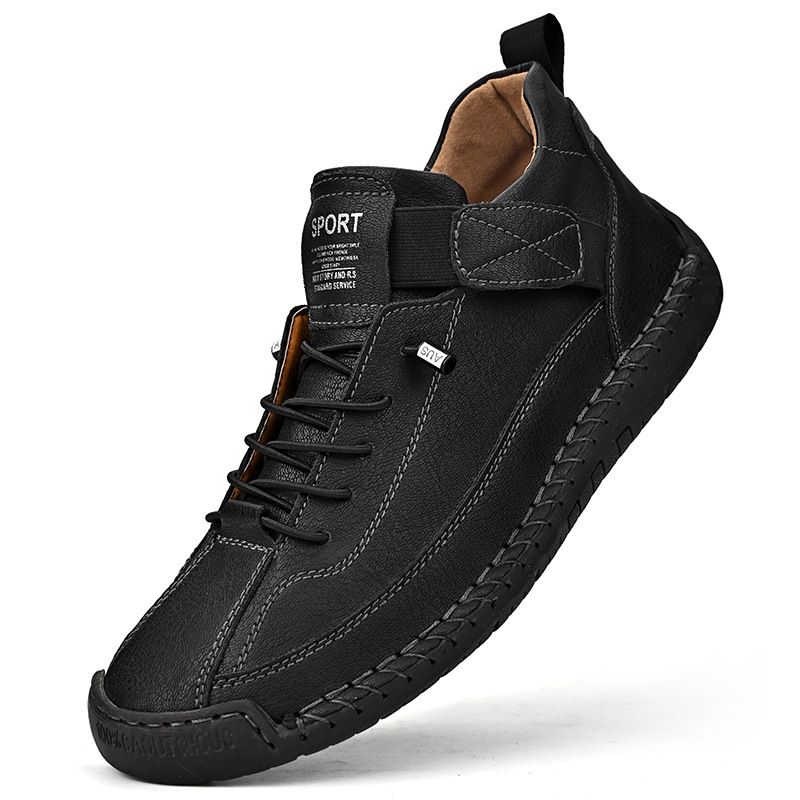 Shoes Men Large Men's Mid Top Martin Boots Outdoor Casual Shoes Workwear Stitched Men's Shoes