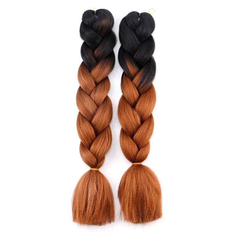 24inch Synthetic Jumbo Gradient Color Braids Women Hair Extension Black ...