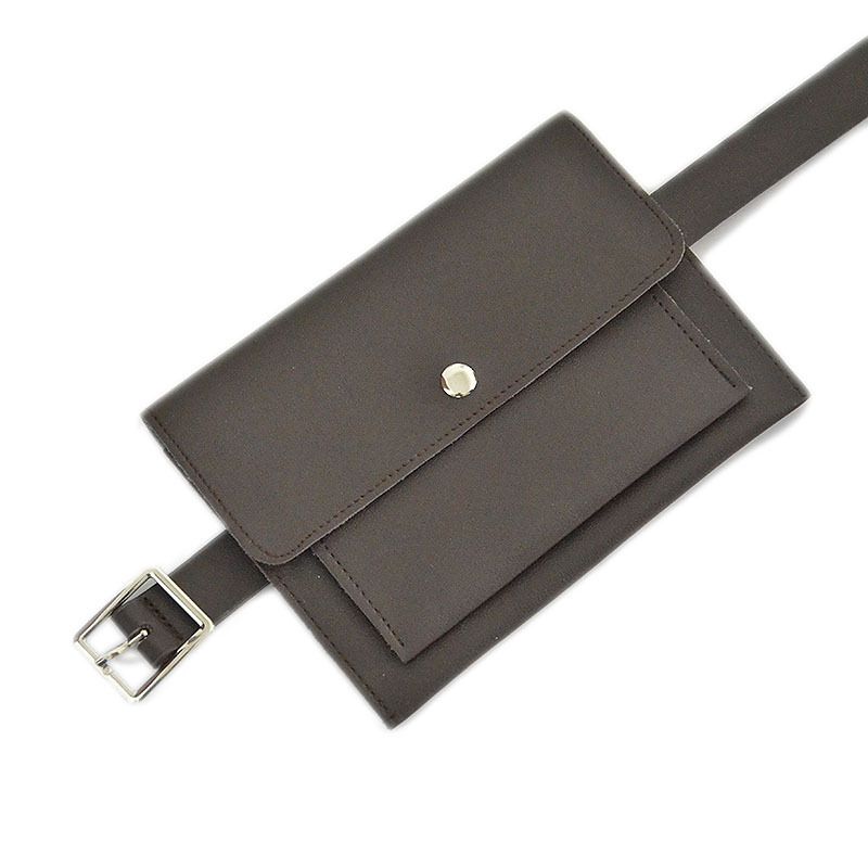 Classic Trendy Waist Bags Fashion Women Belt Pack Vintage Mini Bags PuCoffee