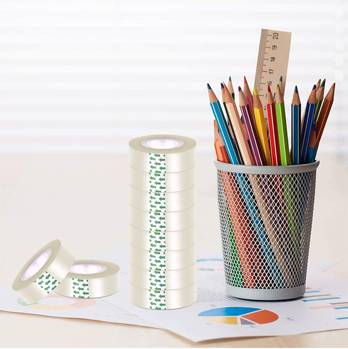 Multifunction Transparent Tape Clear Tape Gift Wrapping Refill Roll for Office, Home, School