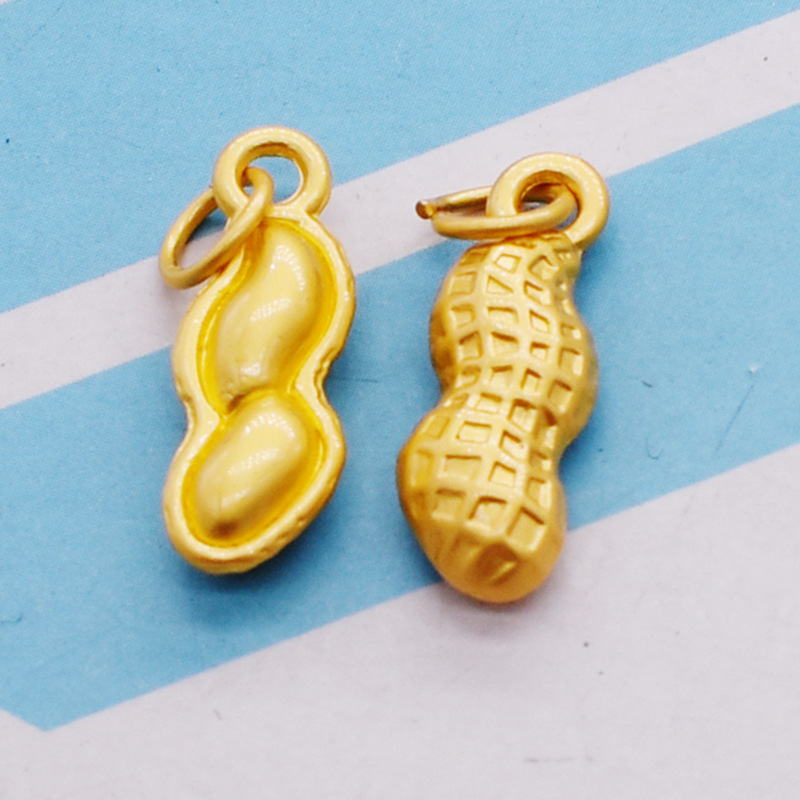AKAKD Old gold accessories alloy peanut red rope braided bracelet bracelet pendant pendant lock necklace keychain pendant