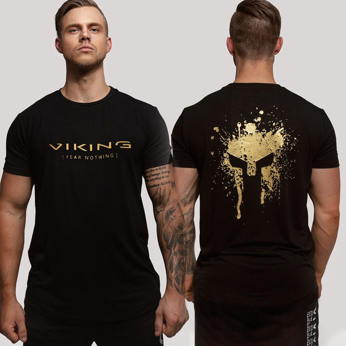 TX79 Round Neck Cotton T-shirt Fitness Gym Wear Bodybuilding Workout Tee