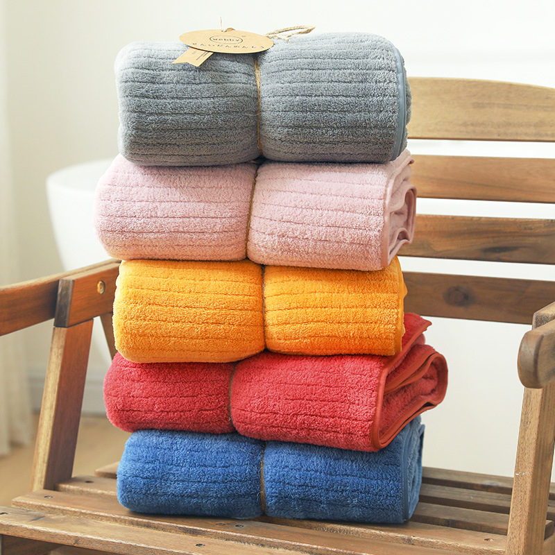 1pc Quick-dry Bath Towel Extra Large & Thick & Soft Coral Fleece