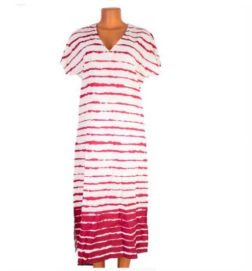 Tropical Temptation Kaftan Summer Dress Tie Dye Long Printed Cover-Up Strech Party Gown Rayon Beach Sexy Dress
