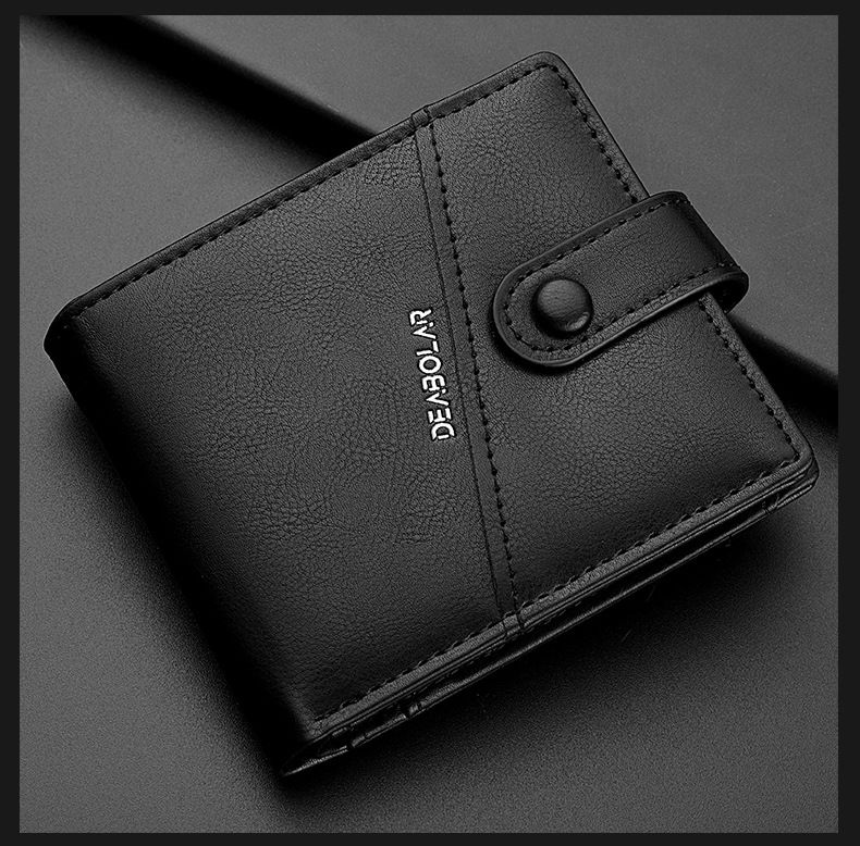 K3269 Men's New Retro Short Horizontal Wallet Multifunctional Splice Wallet