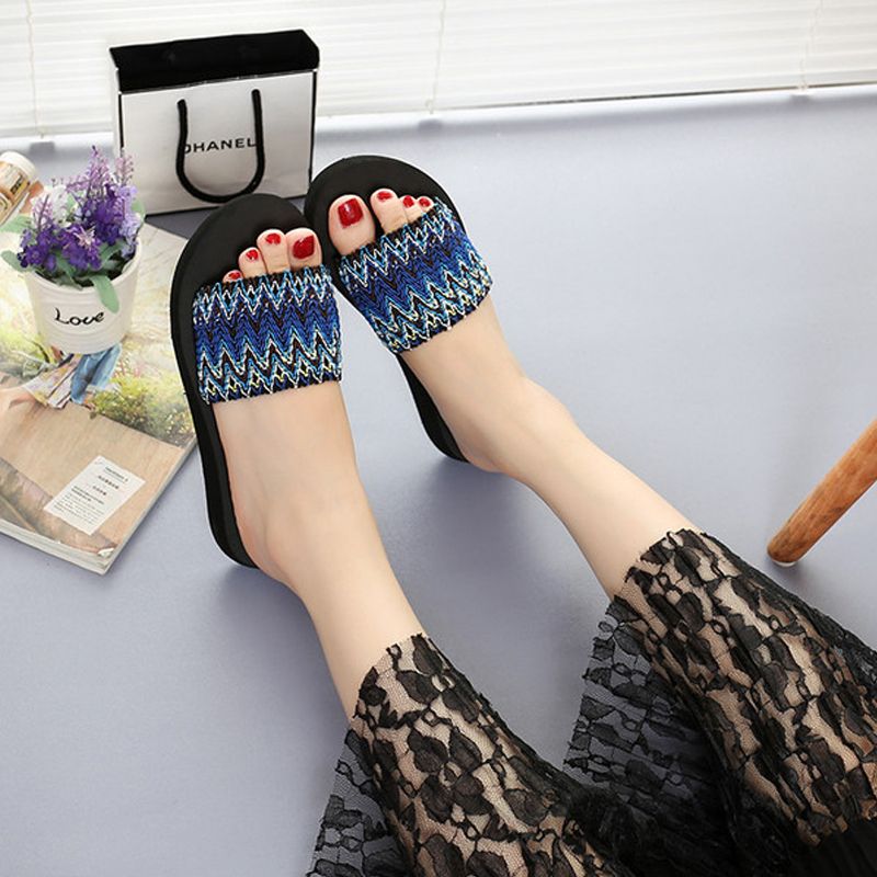 Fashion slippers sandals with a female muffin slope with Home Furnishing